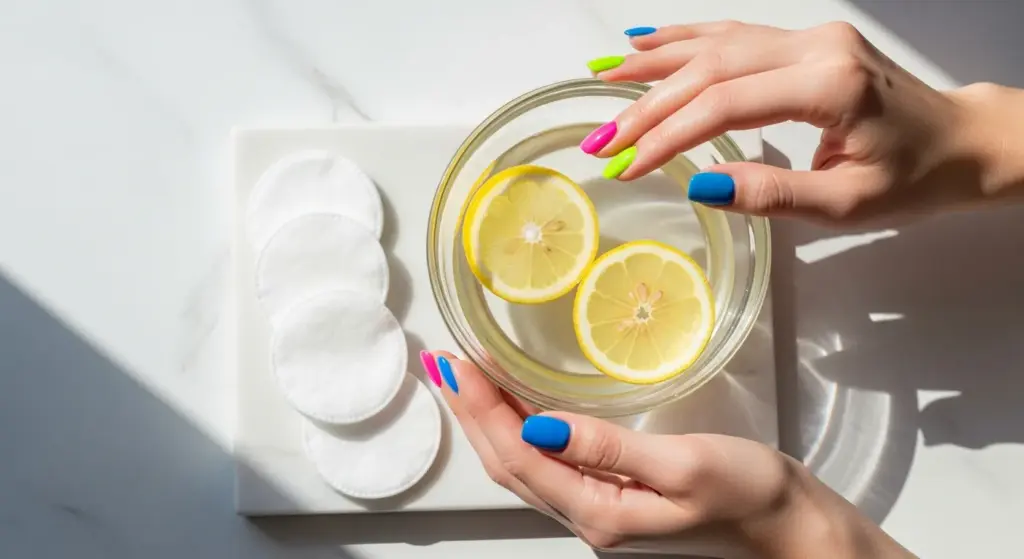 Le vinaigre et le citron comme alternative au dissolvant