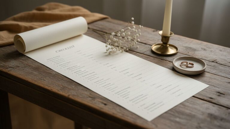 Checklist pour l'organisation d'un mariage