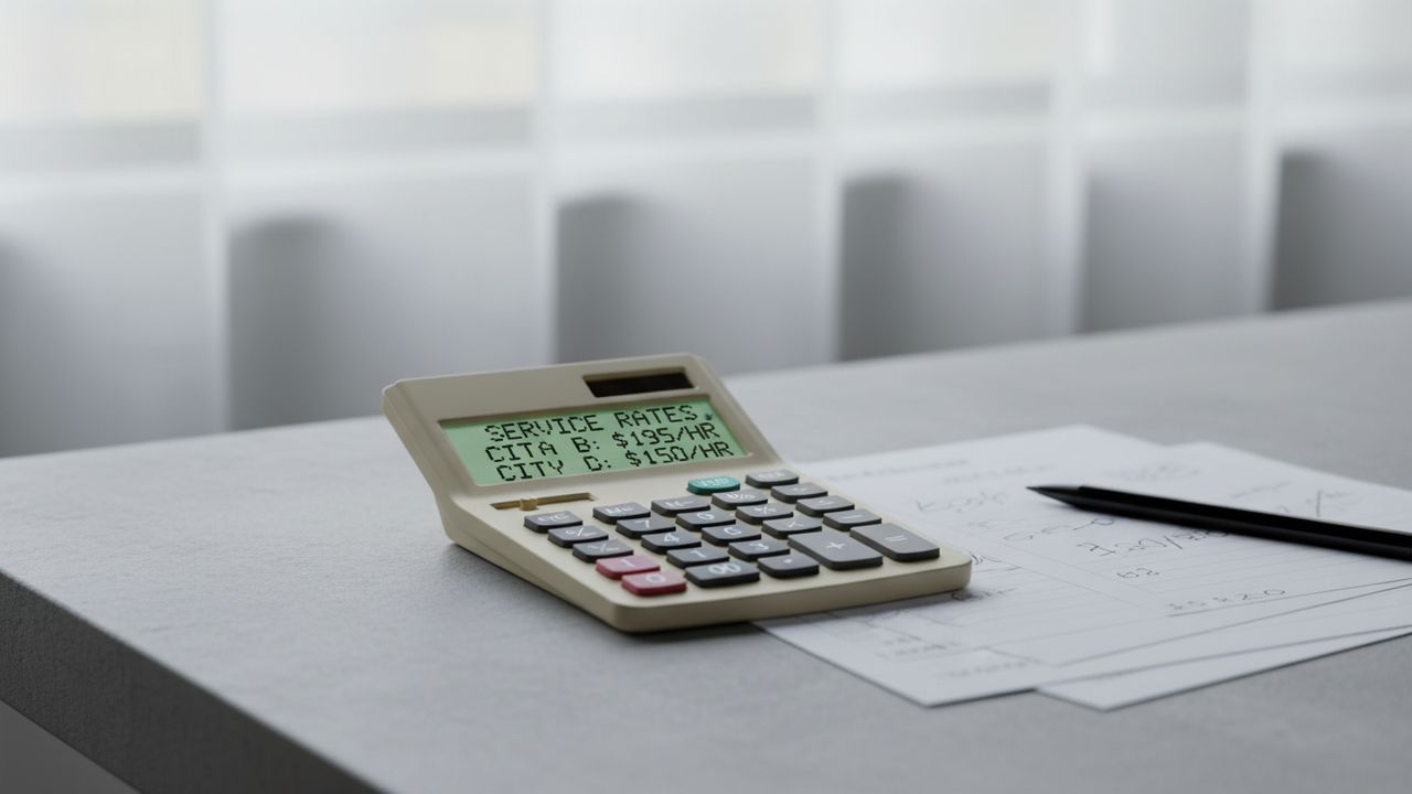 Calculatrice et prix de l'heure de ménage