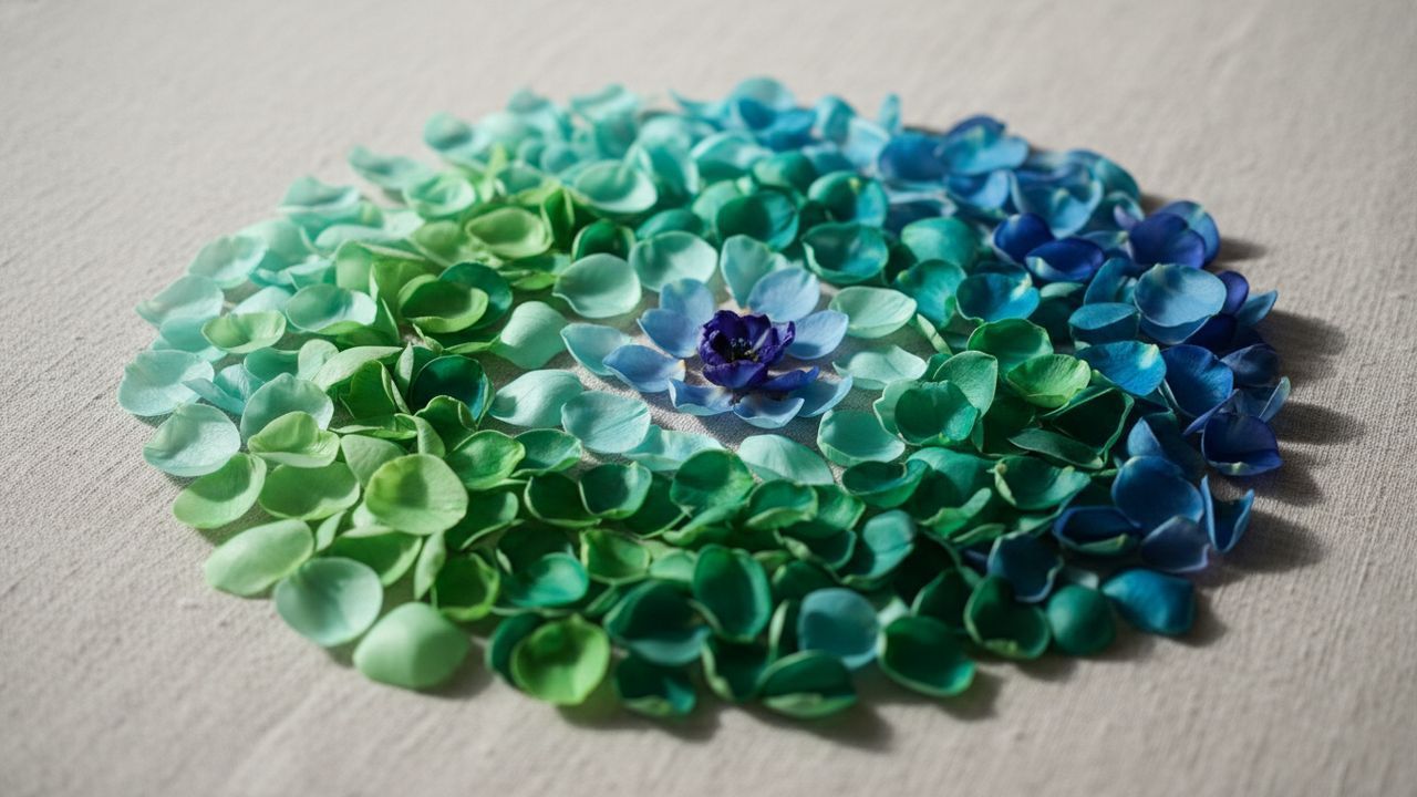 Dégradés de vert à bleu