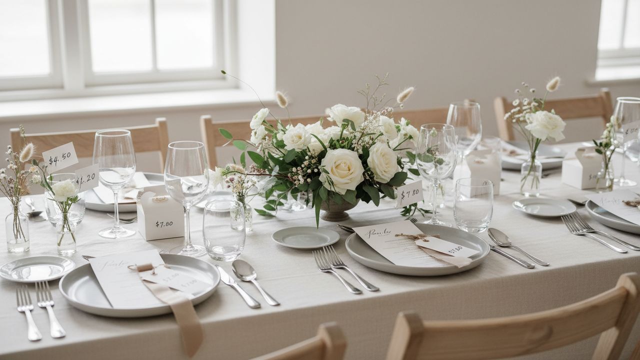 Table lors d'un mariage