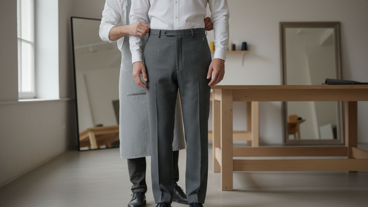 Essai du pantalon après retouches