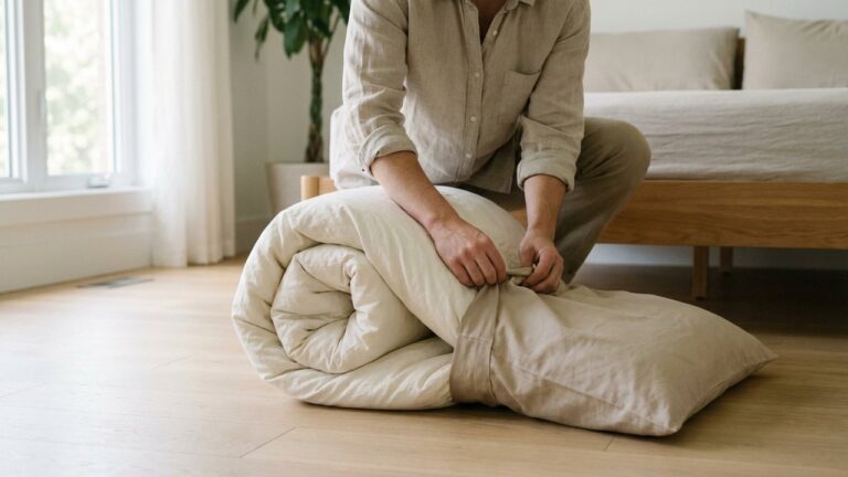 Technique du burrito pour enfiler une couette dans sa housse