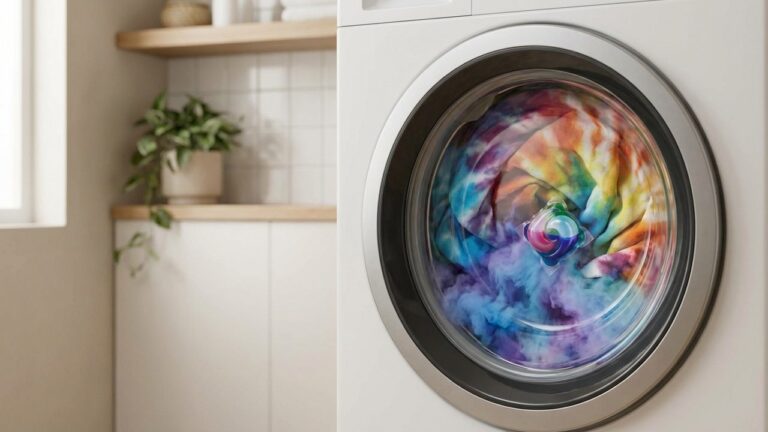 Teinture d'un vêtement en machine avec capsule de colorant