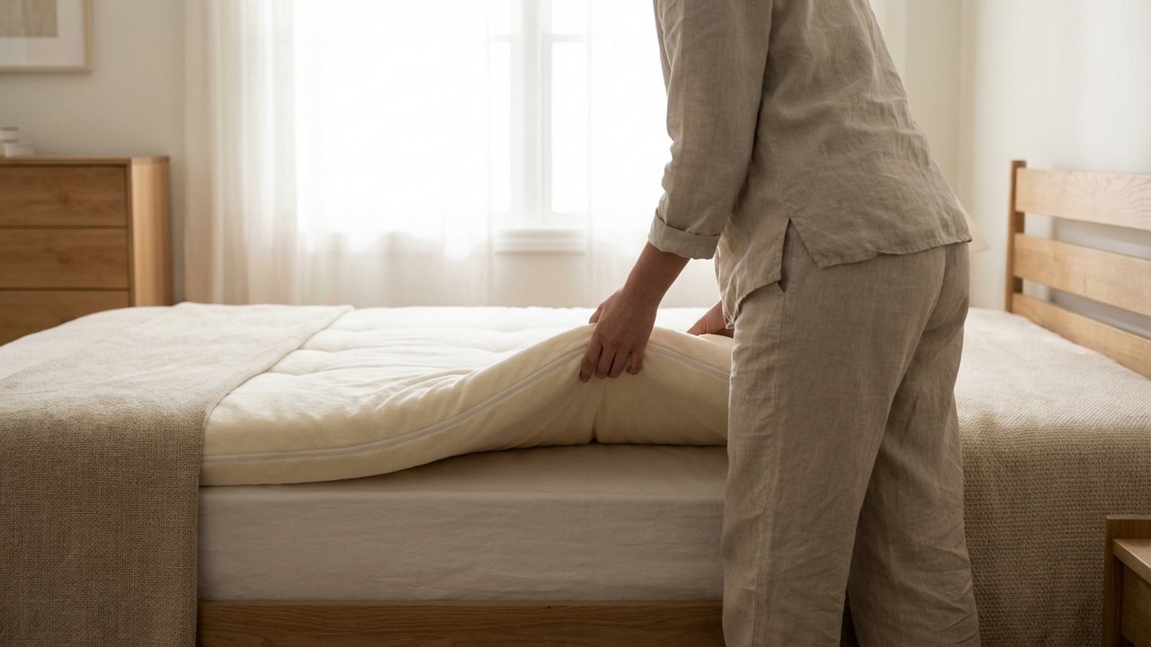 Installation correcte d'un surmatelas moelleux sur matelas dur