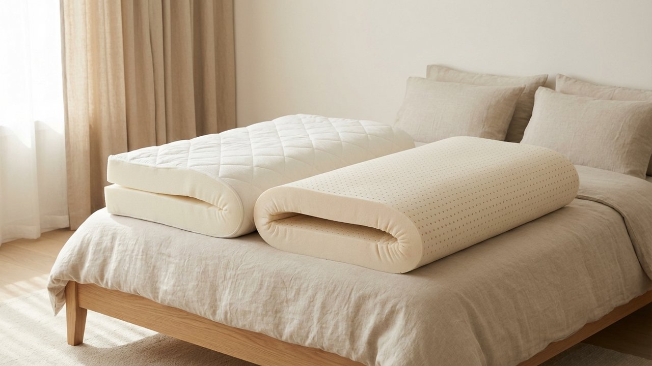 Comparaison surmatelas mousse mémoire de forme et latex naturel