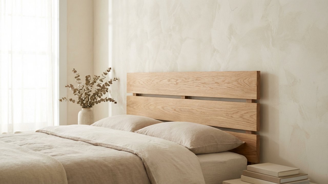 Tête de lit fixée au mur avec espace de ventilation