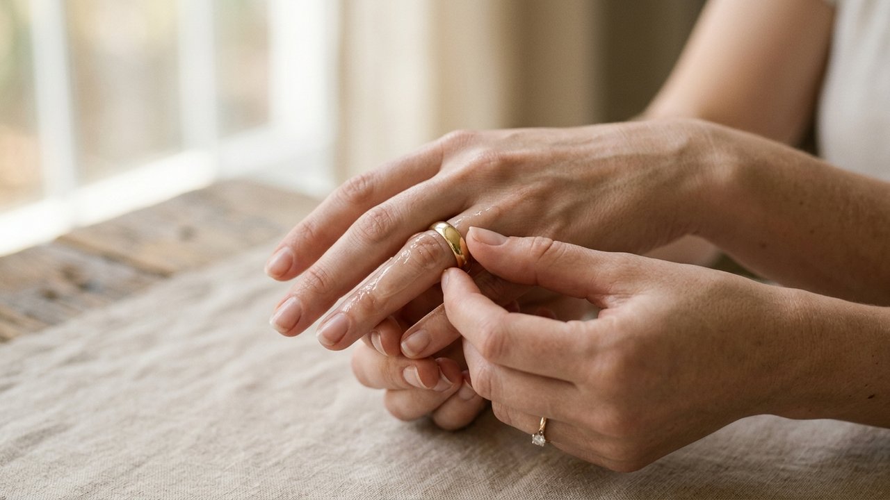 Rotation progressive d'une alliance avec lubrifiant