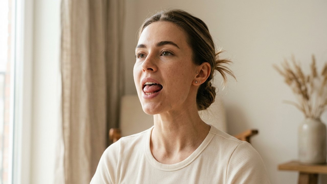 Exercices de mâchoire et langue pour éliminer le double menton