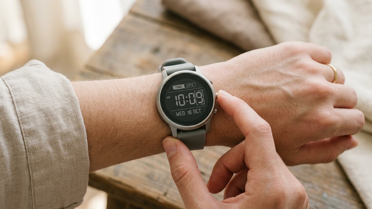 Réglage de l'heure et la date sur l'écran d'une montre numérique