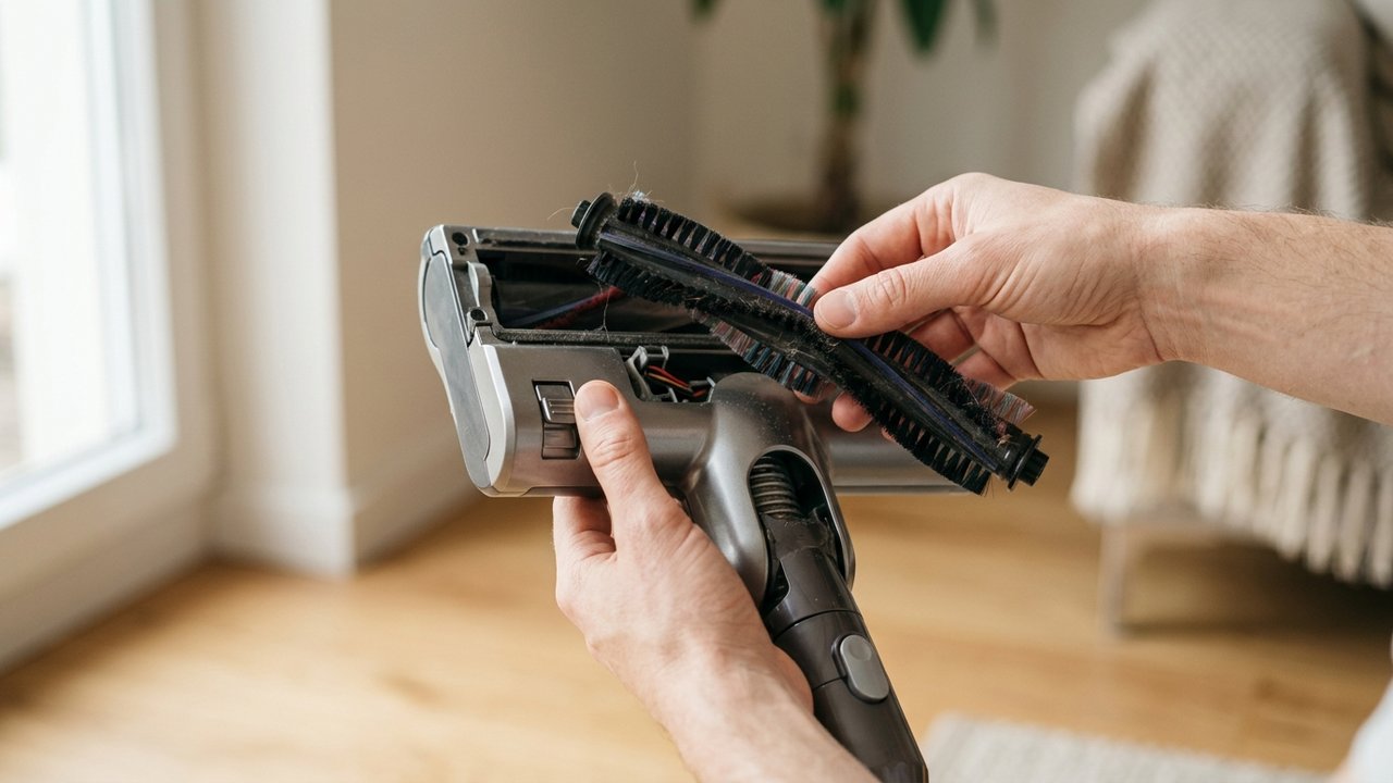 Inspection et nettoyage de la tête motorisée d'un aspirateur Dyson