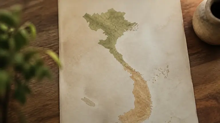 Carte pour choisir entre le nord ou le sud du Vietnam
