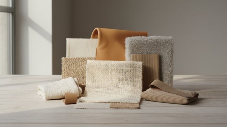 Différentes matières pour sac à main : cuir, toile et simili